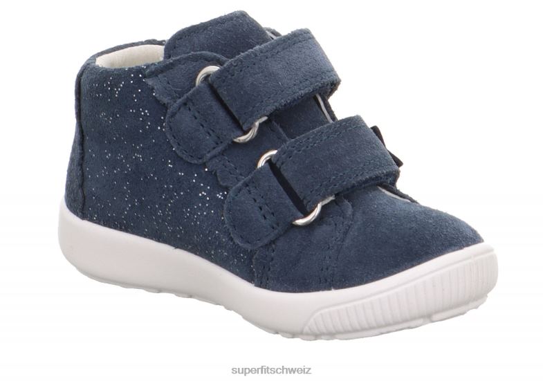 Babys niedrige Turnschuhe 44B2D362 Superfit Starlight – Sneaker Low mit Klettverschluss Blau