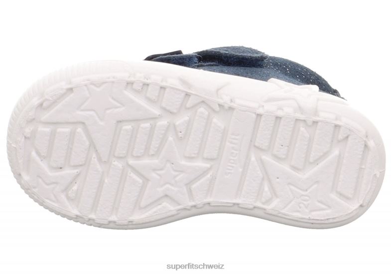 Babys niedrige Turnschuhe 44B2D362 Superfit Starlight – Sneaker Low mit Klettverschluss Blau