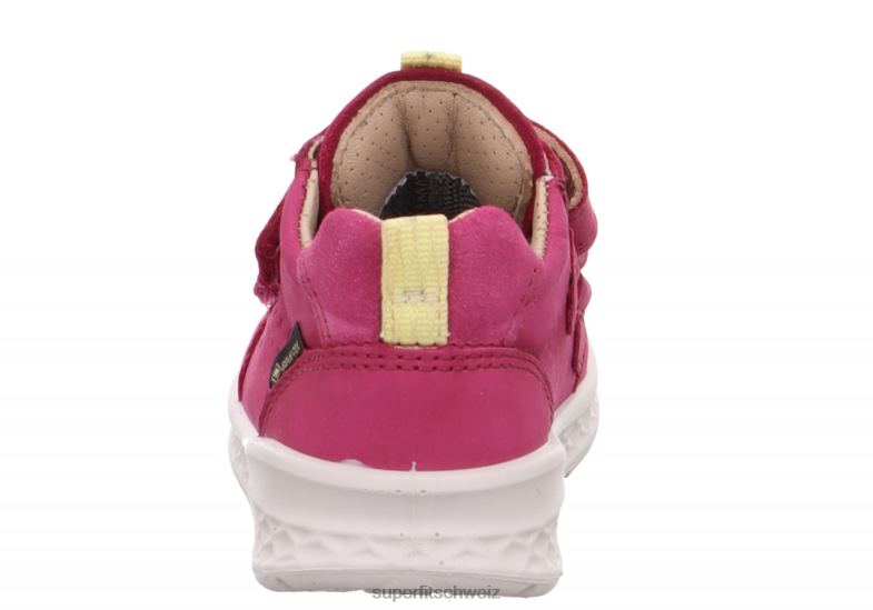 Babys niedrige Turnschuhe 44B2D363 Superfit Breeze - Low-Sneaker mit Klettverschluss rosa/gelb