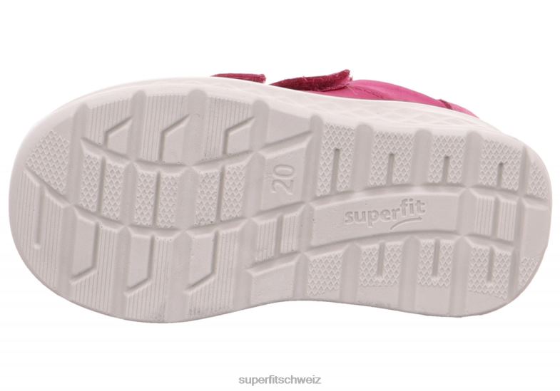 Babys niedrige Turnschuhe 44B2D363 Superfit Breeze - Low-Sneaker mit Klettverschluss rosa/gelb