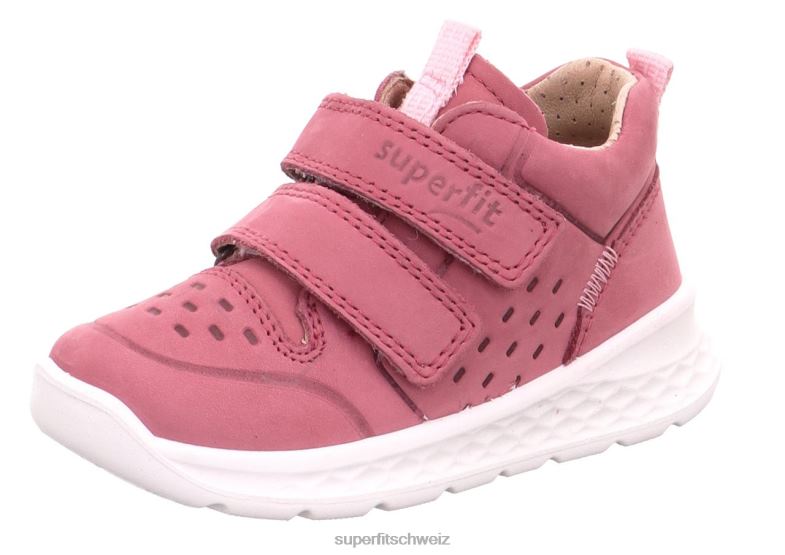 Babys niedrige Turnschuhe 44B2D364 Superfit Breeze - Low-Sneaker mit Klettverschluss Rosa