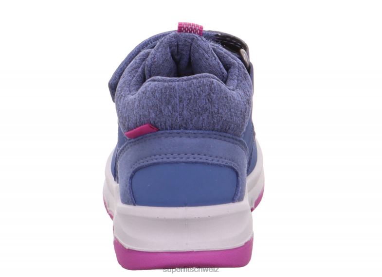 Babys niedrige Turnschuhe 44B2D370 Superfit Cooper – Sneaker Low mit Klettverschluss Blau Rosa