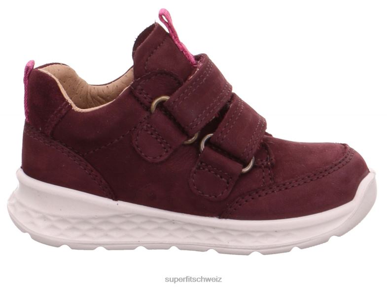 Babys niedrige Turnschuhe 44B2D373 Superfit Breeze - Low-Sneaker mit Klettverschluss rot Rosa