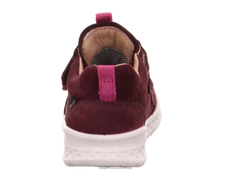 Babys niedrige Turnschuhe 44B2D373 Superfit Breeze - Low-Sneaker mit Klettverschluss rot Rosa