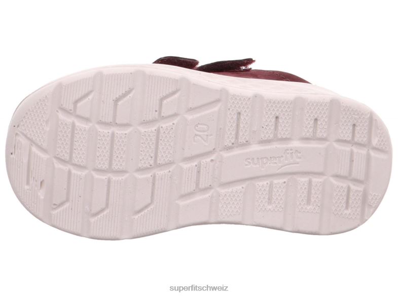 Babys niedrige Turnschuhe 44B2D373 Superfit Breeze - Low-Sneaker mit Klettverschluss rot Rosa