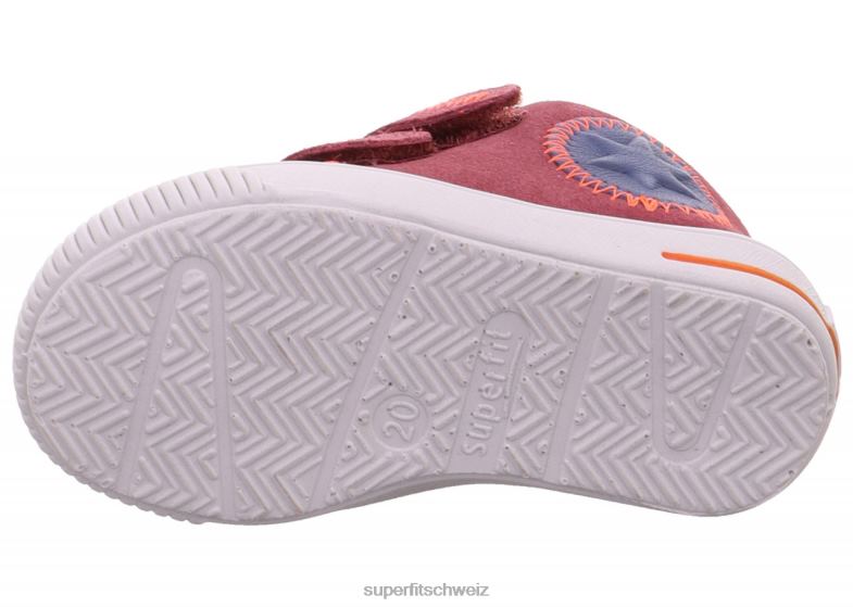Babys niedrige Turnschuhe 44B2D375 Superfit moppy - Sneaker Low mit Klettverschluss Pink Blau