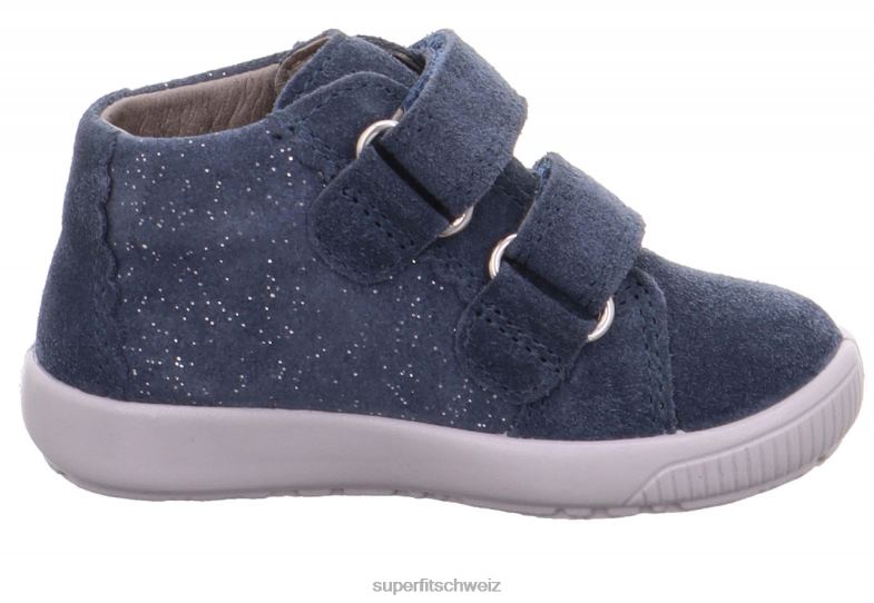 Babys niedrige Turnschuhe 44B2D378 Superfit Starlight – Sneaker Low mit Klettverschluss Blau