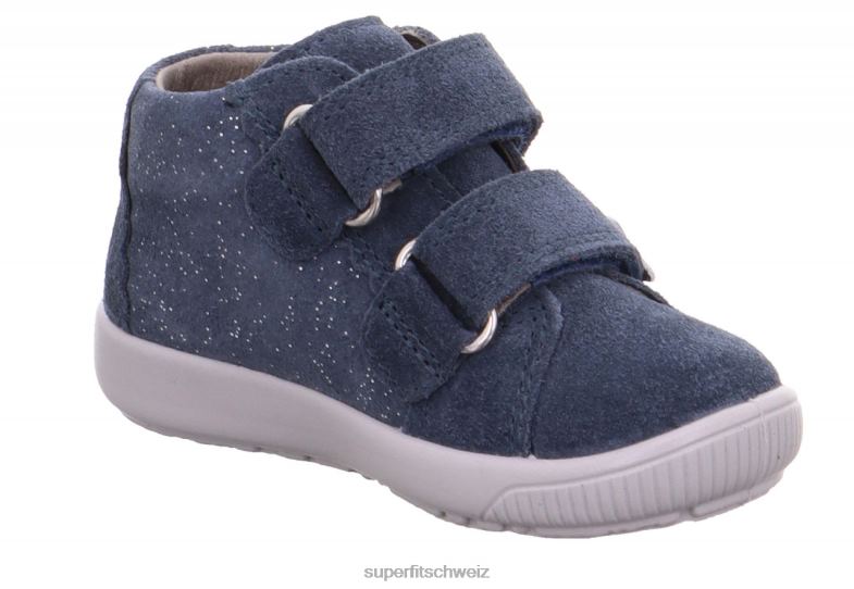 Babys niedrige Turnschuhe 44B2D378 Superfit Starlight – Sneaker Low mit Klettverschluss Blau