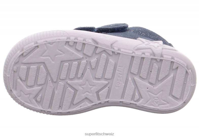 Babys niedrige Turnschuhe 44B2D378 Superfit Starlight – Sneaker Low mit Klettverschluss Blau