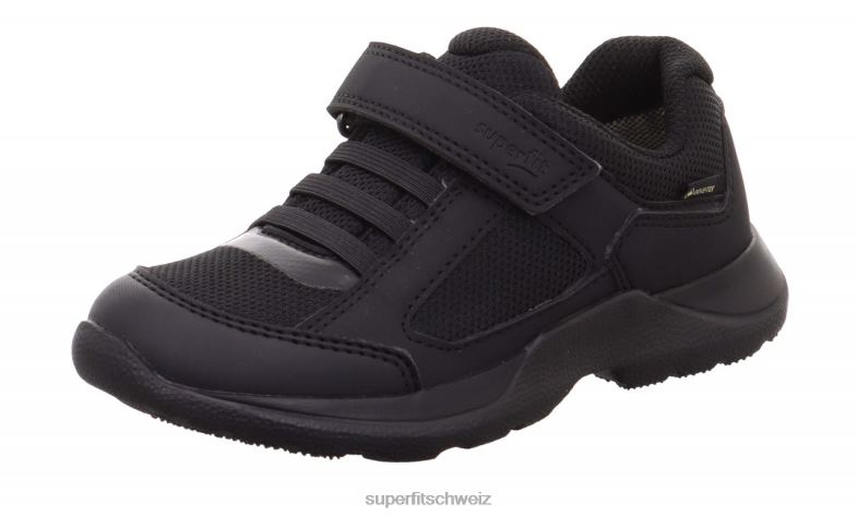 Babys niedrige Turnschuhe 44B2D381 Superfit Rush - Low-Sneaker mit Klettverschluss Schwarz