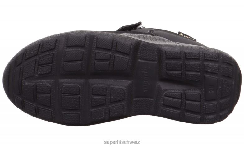 Babys niedrige Turnschuhe 44B2D381 Superfit Rush - Low-Sneaker mit Klettverschluss Schwarz