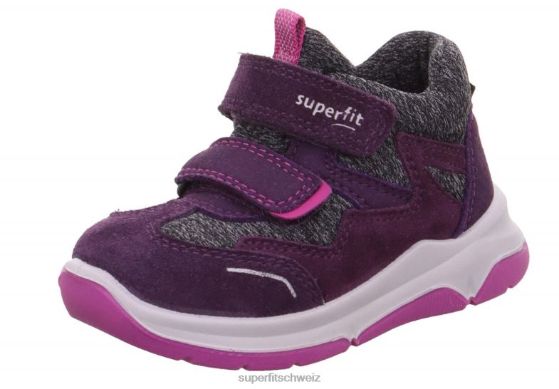 Babys niedrige Turnschuhe 44B2D382 Superfit Cooper – Sneaker Low mit Klettverschluss Purpur Rosa
