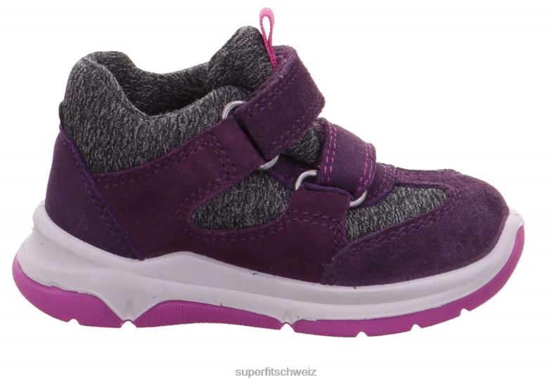 Babys niedrige Turnschuhe 44B2D382 Superfit Cooper – Sneaker Low mit Klettverschluss Purpur Rosa