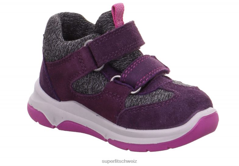 Babys niedrige Turnschuhe 44B2D382 Superfit Cooper – Sneaker Low mit Klettverschluss Purpur Rosa