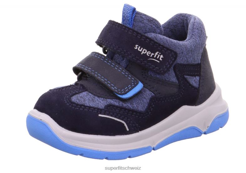 Babys niedrige Turnschuhe 44B2D385 Superfit Cooper – Sneaker Low mit Klettverschluss blau/hellblau
