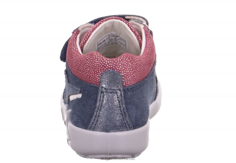 Babys niedrige Turnschuhe 44B2D386 Superfit Starlight – Sneaker Low mit Klettverschluss Blau Rosa