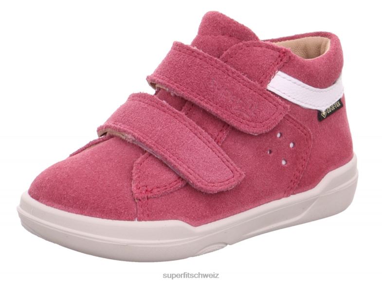 Babys niedrige Turnschuhe 44B2D394 Superfit superfree - Sneaker Low mit Klettverschluss rosa/weiß