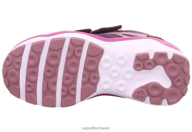 Babys niedrige Turnschuhe 44B2D396 Superfit sport5 - Sneaker Low mit Klettverschluss Purpur Rosa