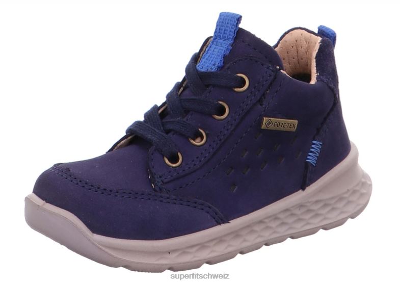 Babys niedrige Turnschuhe 44B2D397 Superfit Breeze - Low-Sneaker mit Schnürung Blau