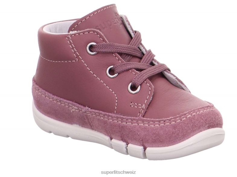 Babys niedrige Turnschuhe 44B2D399 Superfit Flexy - Low-Sneaker mit Schnürung lila