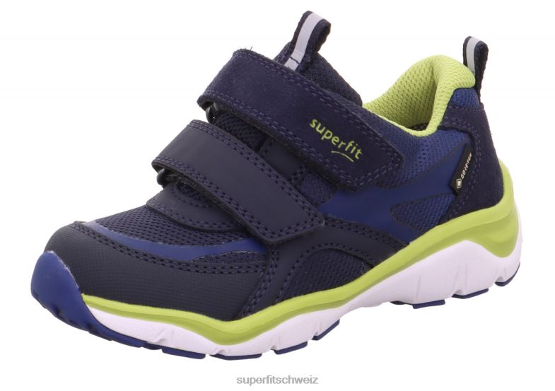 Babys niedrige Turnschuhe 44B2D400 Superfit sport5 - Sneaker Low mit Klettverschluss blau/hellgrün
