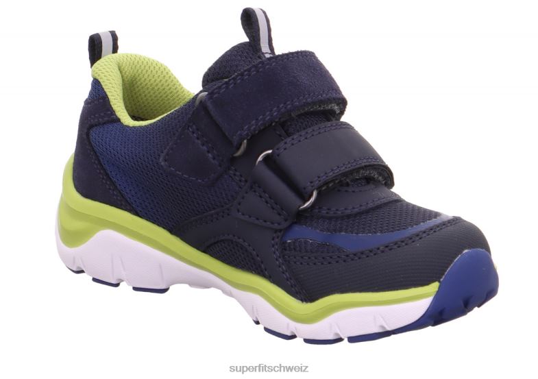 Babys niedrige Turnschuhe 44B2D400 Superfit sport5 - Sneaker Low mit Klettverschluss blau/hellgrün