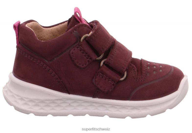 Babys niedrige Turnschuhe 44B2D407 Superfit Breeze - Low-Sneaker mit Klettverschluss rot Rosa