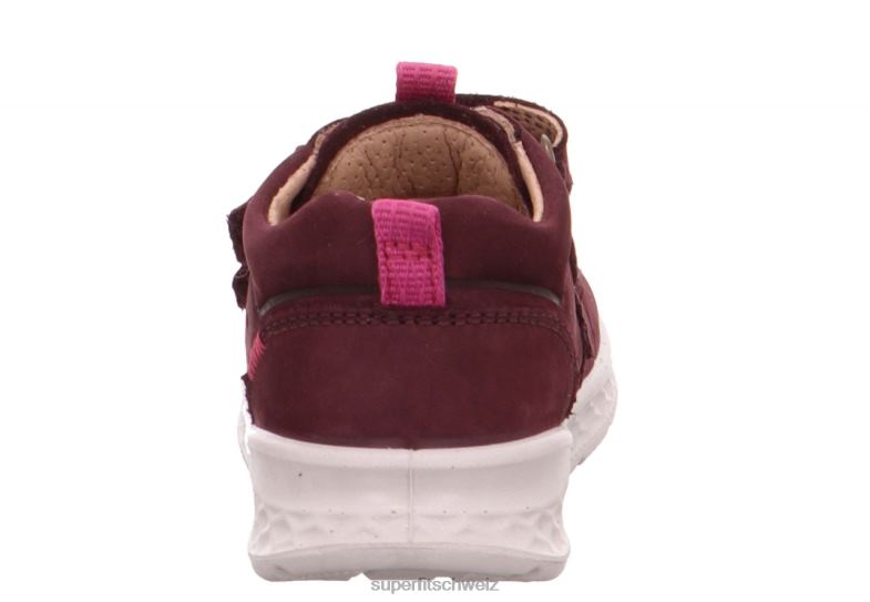 Babys niedrige Turnschuhe 44B2D407 Superfit Breeze - Low-Sneaker mit Klettverschluss rot Rosa