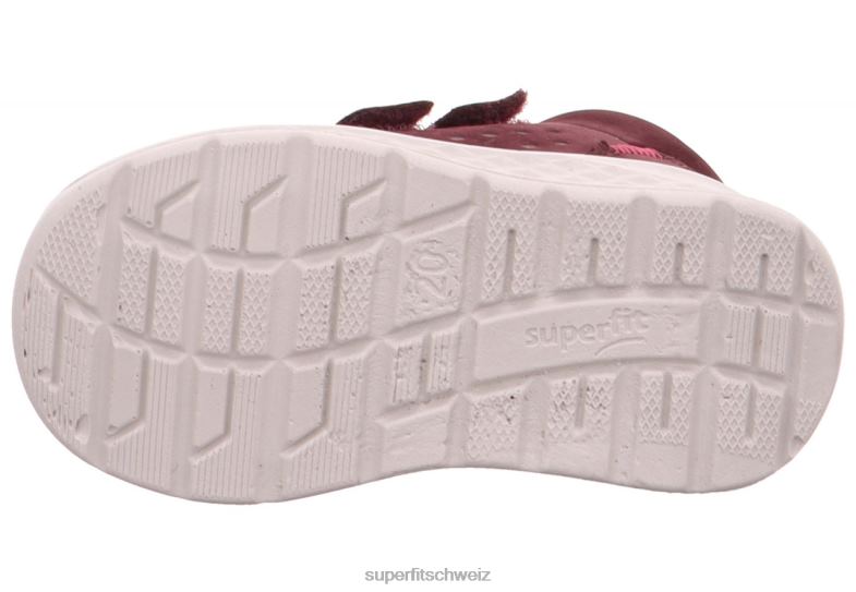 Babys niedrige Turnschuhe 44B2D407 Superfit Breeze - Low-Sneaker mit Klettverschluss rot Rosa