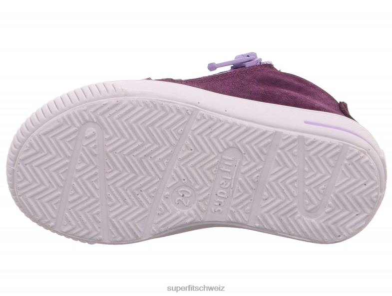 Babys niedrige Turnschuhe 44B2D415 Superfit moppy – Sneaker Low mit Reißverschluss lila