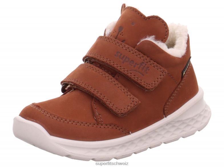 Babys niedrige Turnschuhe 44B2D419 Superfit Breeze - Low-Sneaker mit Klettverschluss braun