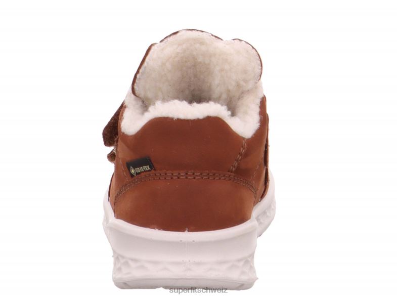 Babys niedrige Turnschuhe 44B2D419 Superfit Breeze - Low-Sneaker mit Klettverschluss braun