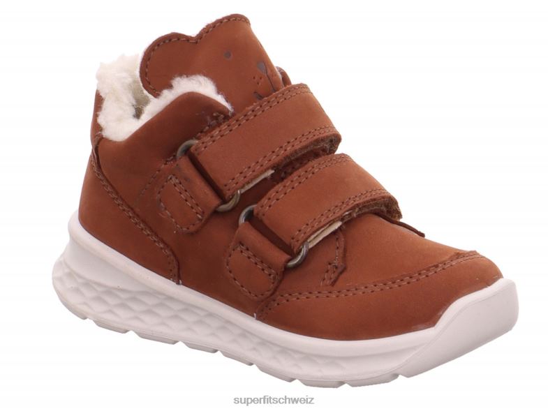 Babys niedrige Turnschuhe 44B2D419 Superfit Breeze - Low-Sneaker mit Klettverschluss braun
