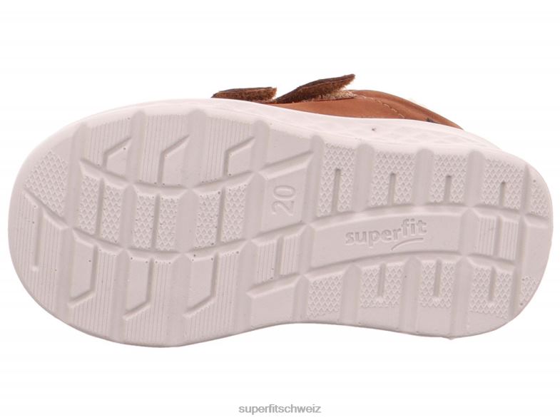 Babys niedrige Turnschuhe 44B2D419 Superfit Breeze - Low-Sneaker mit Klettverschluss braun