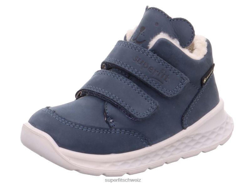 Babys niedrige Turnschuhe 44B2D421 Superfit Breeze - Low-Sneaker mit Klettverschluss Blau