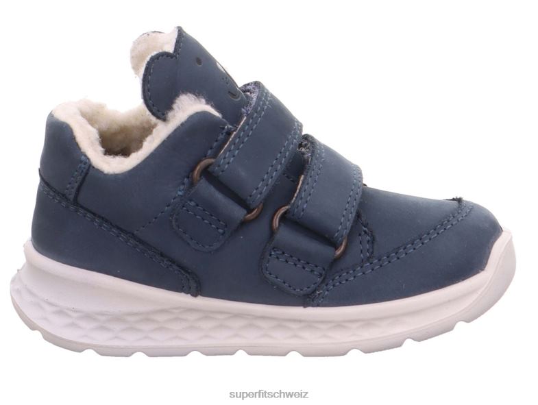 Babys niedrige Turnschuhe 44B2D421 Superfit Breeze - Low-Sneaker mit Klettverschluss Blau