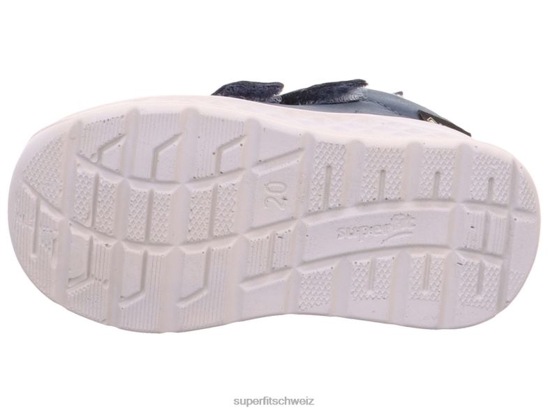 Babys niedrige Turnschuhe 44B2D421 Superfit Breeze - Low-Sneaker mit Klettverschluss Blau