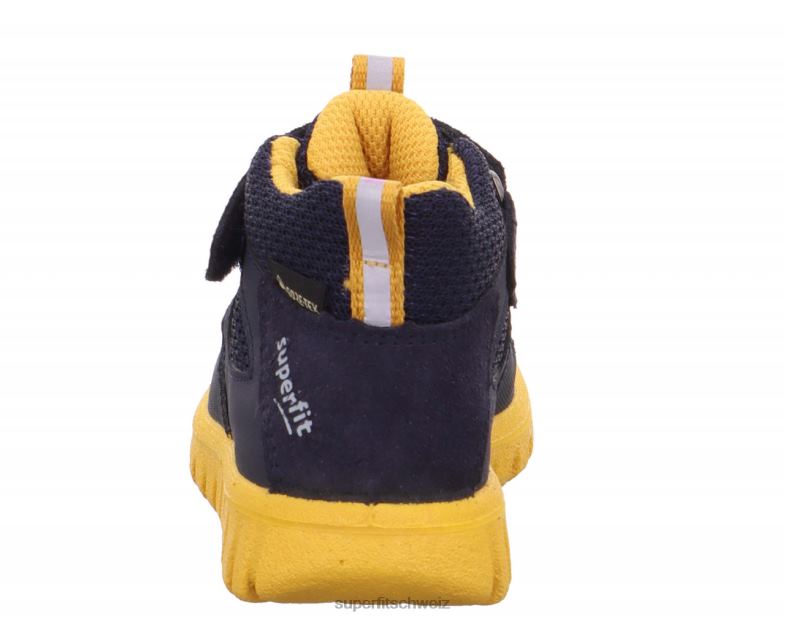 Babys niedrige Turnschuhe 44B2D423 Superfit sport7 mini – Sneaker Low mit Klettverschluss Blau Gelb