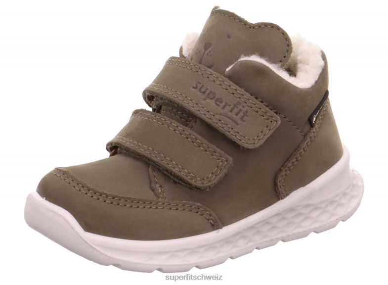 Babys niedrige Turnschuhe 44B2D424 Superfit Breeze - Low-Sneaker mit Klettverschluss Grün