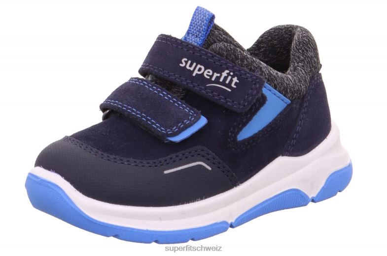 Babys niedrige Turnschuhe 44B2D427 Superfit Cooper – Sneaker Low mit Klettverschluss blau/hellblau