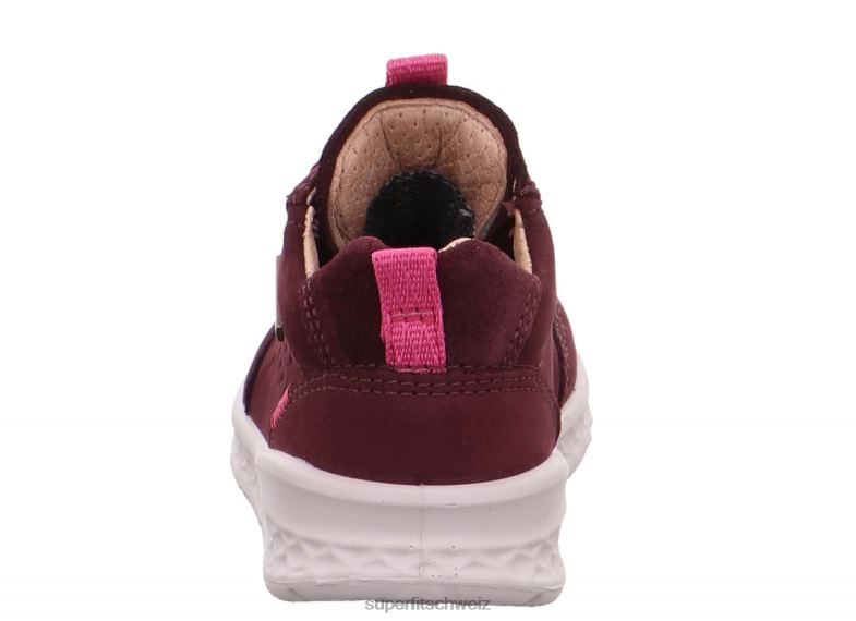 Babys niedrige Turnschuhe 44B2D428 Superfit Breeze - Low-Sneaker mit Schnürung rot Rosa