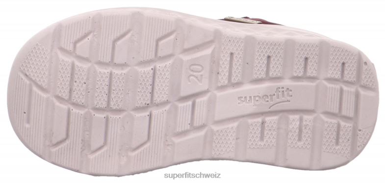Babys niedrige Turnschuhe 44B2D428 Superfit Breeze - Low-Sneaker mit Schnürung rot Rosa