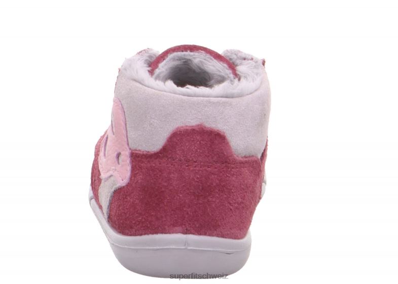 Babys niedrige Turnschuhe 44B2D430 Superfit Flexy - Low-Sneaker mit Schnürung Rosa