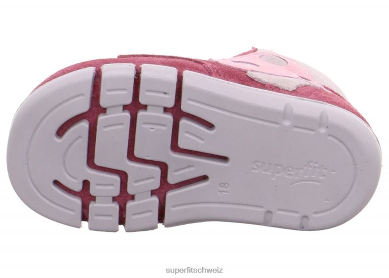 Babys niedrige Turnschuhe 44B2D430 Superfit Flexy - Low-Sneaker mit Schnürung Rosa