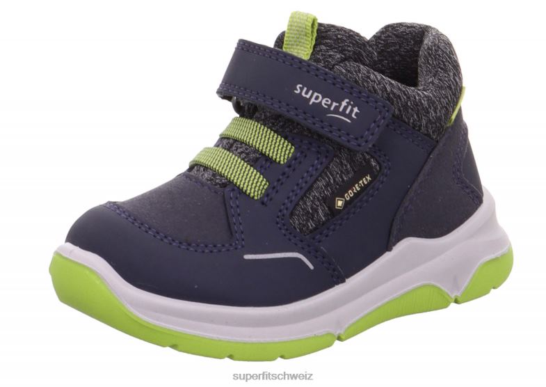 Babys niedrige Turnschuhe 44B2D432 Superfit Cooper – Sneaker Low mit Klettverschluss blau/hellgrün