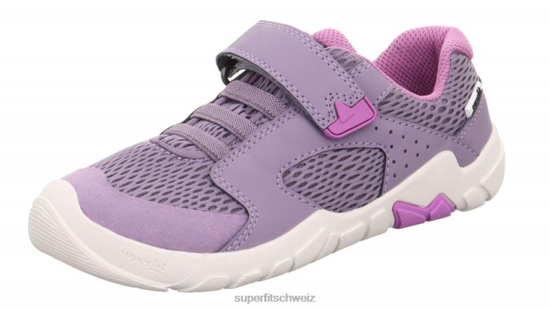 Babys niedrige Turnschuhe 44B2D541 Superfit Trace - Sneaker Low mit Klettverschluss lila
