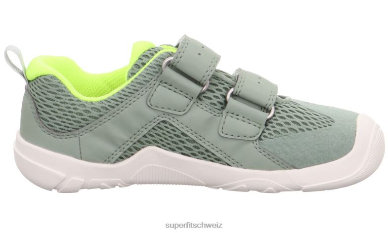 Babys niedrige Turnschuhe 44B2D543 Superfit Trace - Sneaker Low mit Klettverschluss hellgrün/gelb