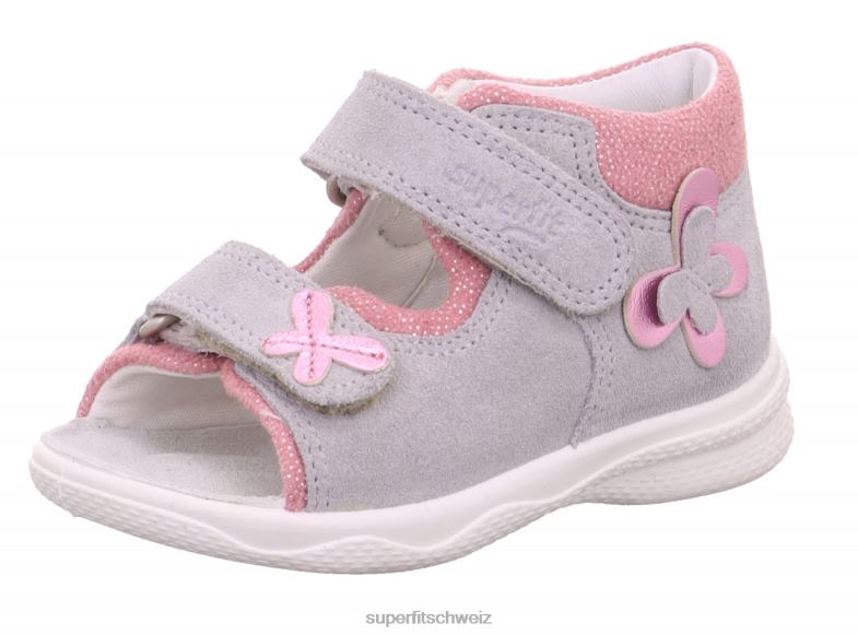 Babys Sandalen 44B2D165 Superfit Polly – Sandale mit Klettverschluss grau