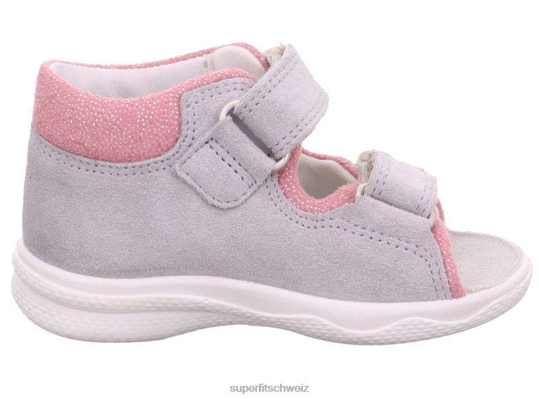 Babys Sandalen 44B2D165 Superfit Polly – Sandale mit Klettverschluss grau