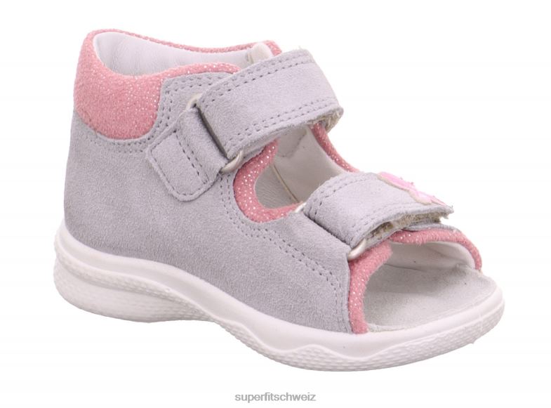 Babys Sandalen 44B2D165 Superfit Polly – Sandale mit Klettverschluss grau